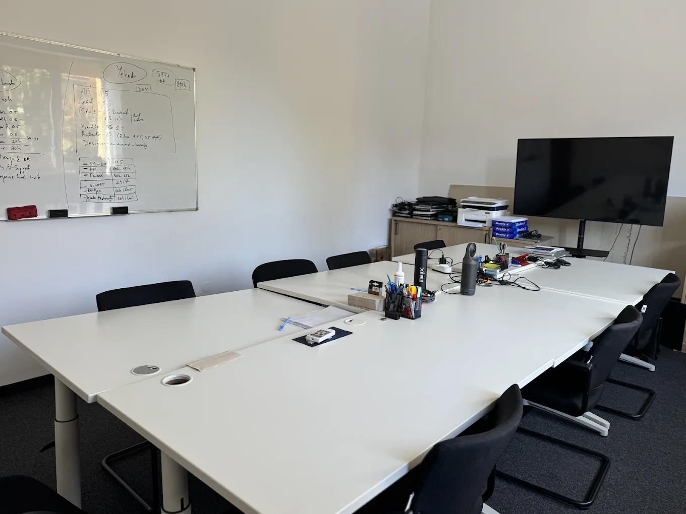 Birou real cu mai multe posturi de lucru la Office Park Cluj